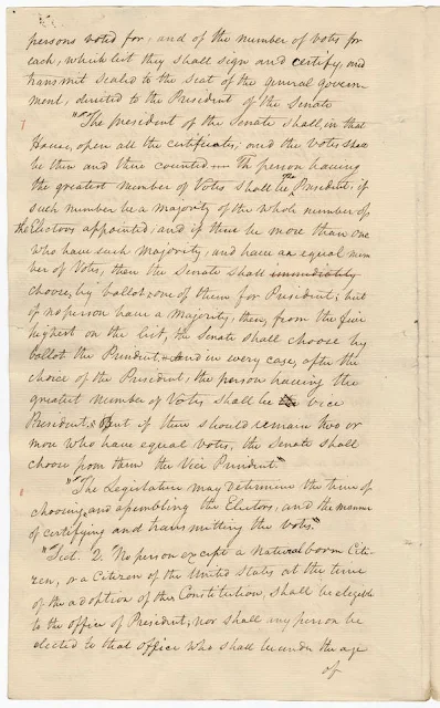 The Journal of the Federal Convention records the formal proposal to create the Electoral College. U.S. National Archives