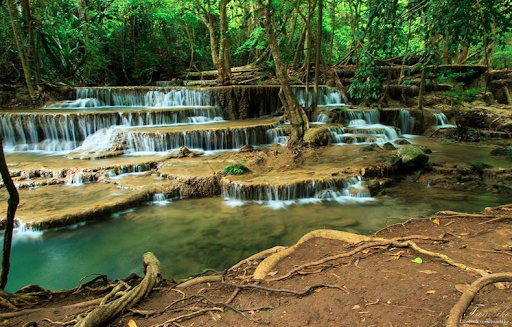 One of biggest waterfall in thailand