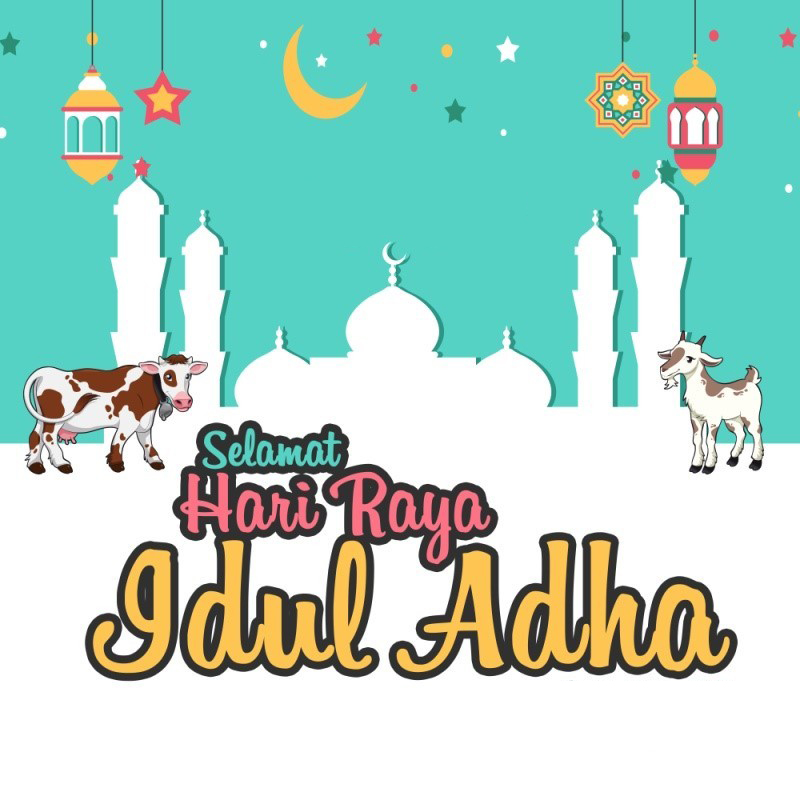 Gambar ucapan selamat hari raya idul adha terbaru 2024 1445 Hijriah lebaran haji animasi bergerak gif square instagram, persegi instagram