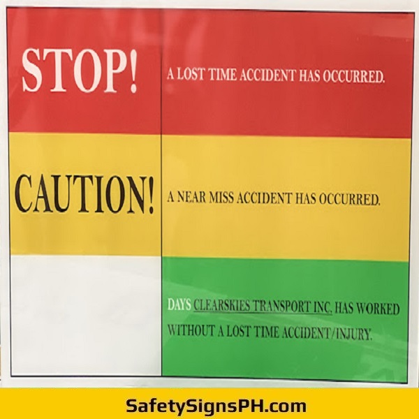 Safety Statistics Display Board Philippines