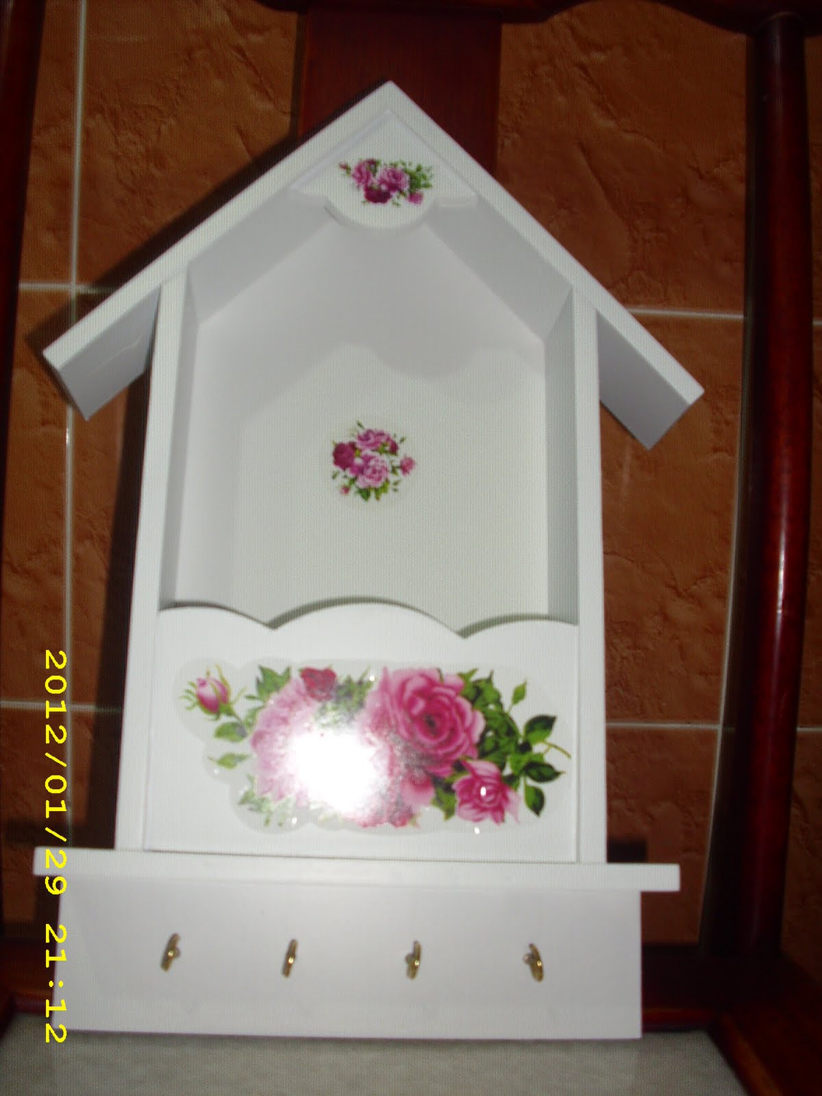 Salicottage Rak  Kotak  Rumah Kunci Surat Tray Kayu 29 