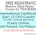 FREE Online Course for Teachers (Int'l Certificate, 15 CPD Units)