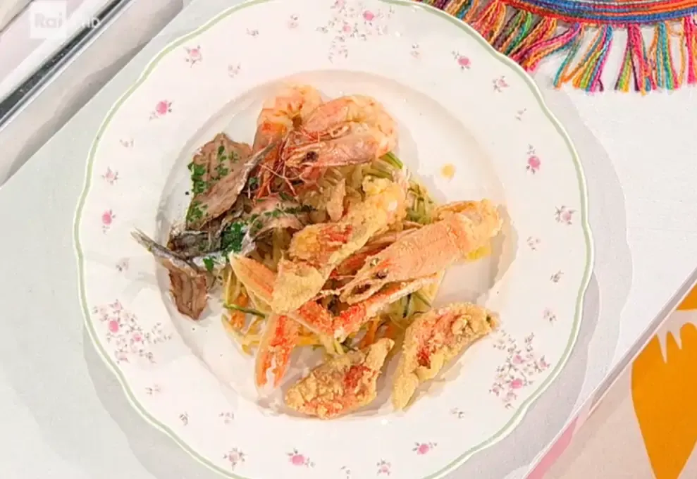 Fritto di pesce ed ortaggi