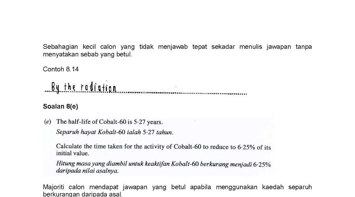 Contoh Soalan Fizik Kertas 2 Tingkatan 4 - Beaux k