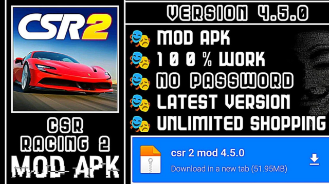 تحميل لعبة CSR Racing 2 Mod APK 4.5.0  مهكرة للاندرويد