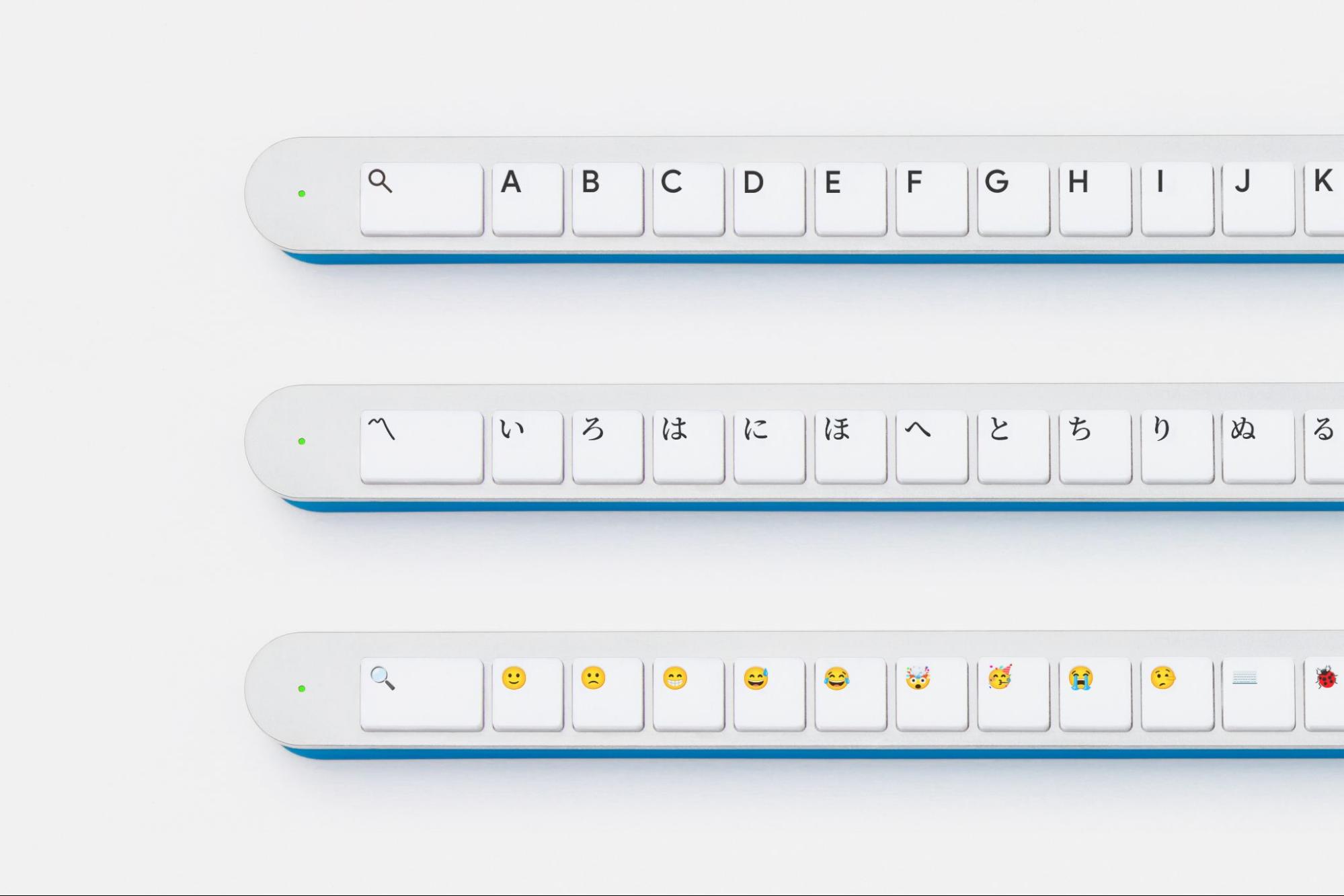 「ASCII コード配列」Gboard 棒バージョンの画像。