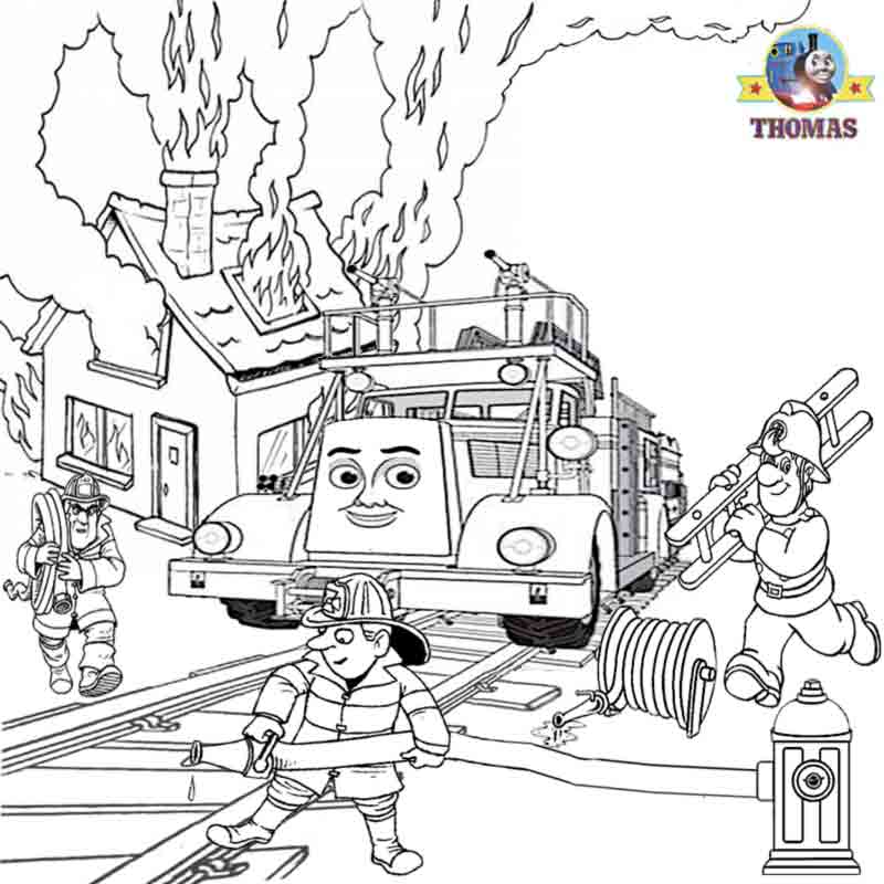Thomas Coloring Book Pages For Kids Printable Picture - 