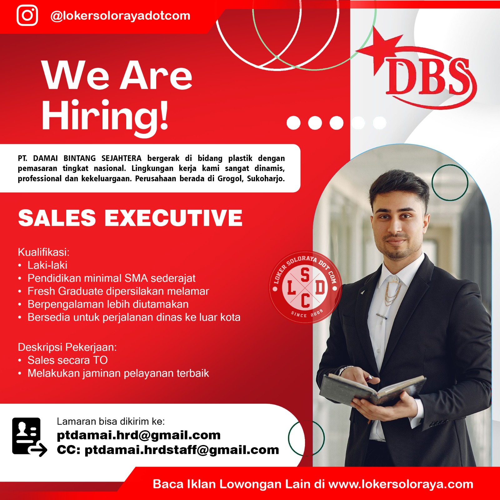 Loker Juli 2024 di PT Damai Bintang Sejahtera Sukoharjo