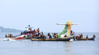 19 people were killed when a plane crashed into a lake in Tanzania