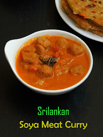 Soya meat Curry, Srilankan Soya meat curry