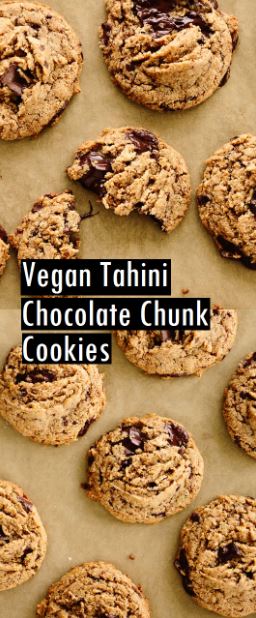 Vegan Tahini Chocolate Chunk Cookies