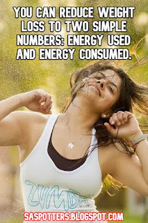 You can reduce weight loss to two simple numbers: energy used and energy consumed.