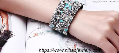 Korea velvet Stone Bracelet