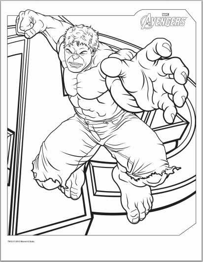 Avengers Hulk Coloring Page