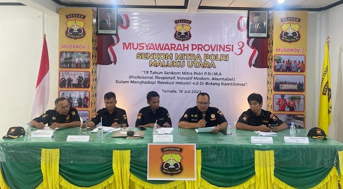 Musprov Senkom Mitra Polri Maluku Utara, Teguh Firmanto Terpilih Jadi Ketua