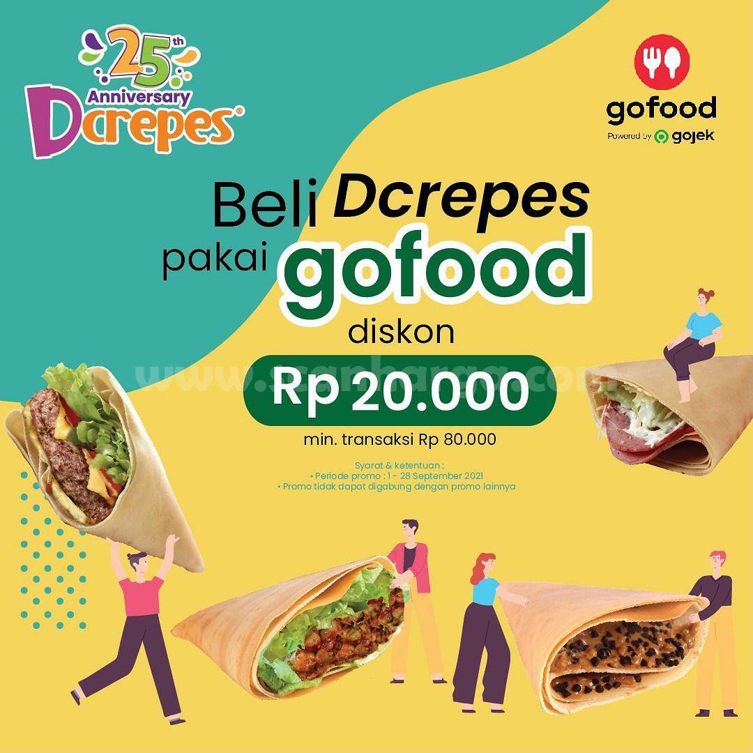 Dcrepes Promo Diskon Rp. 20.000 via Gofood