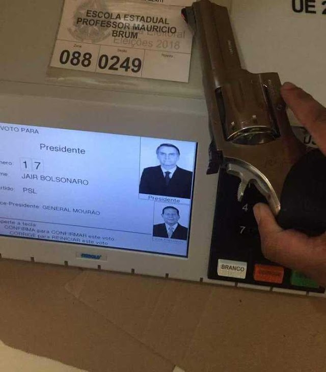 TSE apura imagens e vídeo de eleitores com armas em cima de urnas