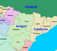 Map of Aragon Spain