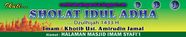  Spanduk Sholat Idul Adha 1433 H Contoh Desain Spanduk 