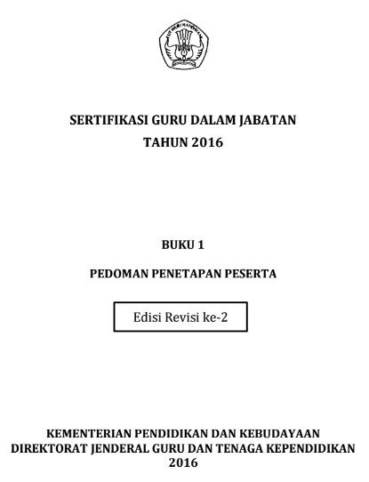 Pedoman Sertifikasi Guru