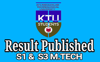 Ktu s3 Result b.tech mtech Results
