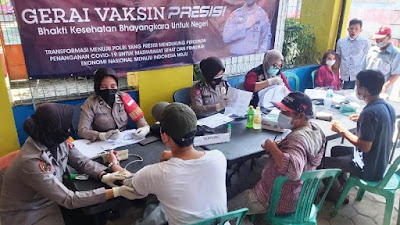 Hari Ketujuh PPKM Darurat, 11 Gerai Vaksinasi Dibuka di Wilkum Polda Banten