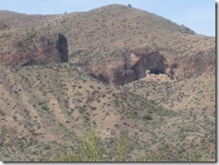 Cliff Dwelling Ruins high on the hill