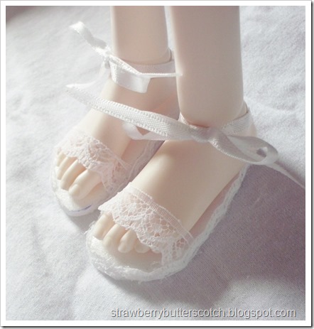 Lace and Ribbon Doll Sandals