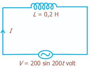 induktor 0 ,2 henry dipasang pada sumber tegangan arus bolak-balik