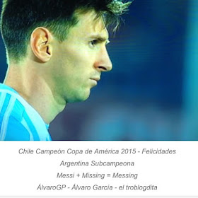 Messi + Missing = Messing - Argentina - AFA - Chile Campeón Copa de América - el troblogdita - ÁlvaroGP