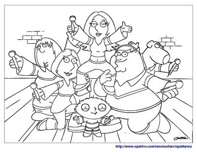 Family  Coloring Pages on Family Guy Coloring Pages