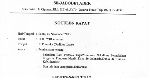 Inilah Contoh Notulen Rapat dan Cara Membuatnya Yang Benar 