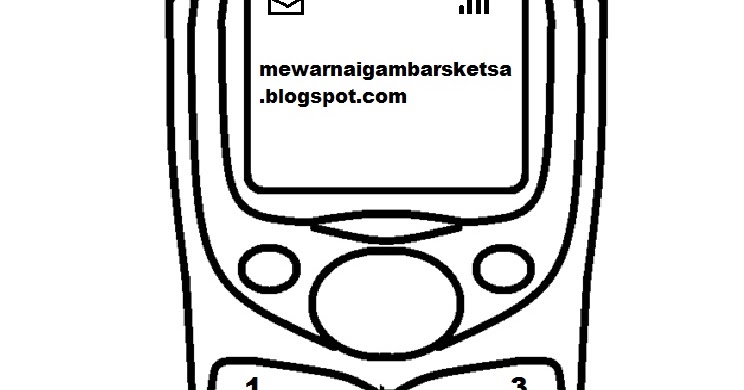 Mewarnai Gambar Mewarnai Gambar Sketsa Handphone 2