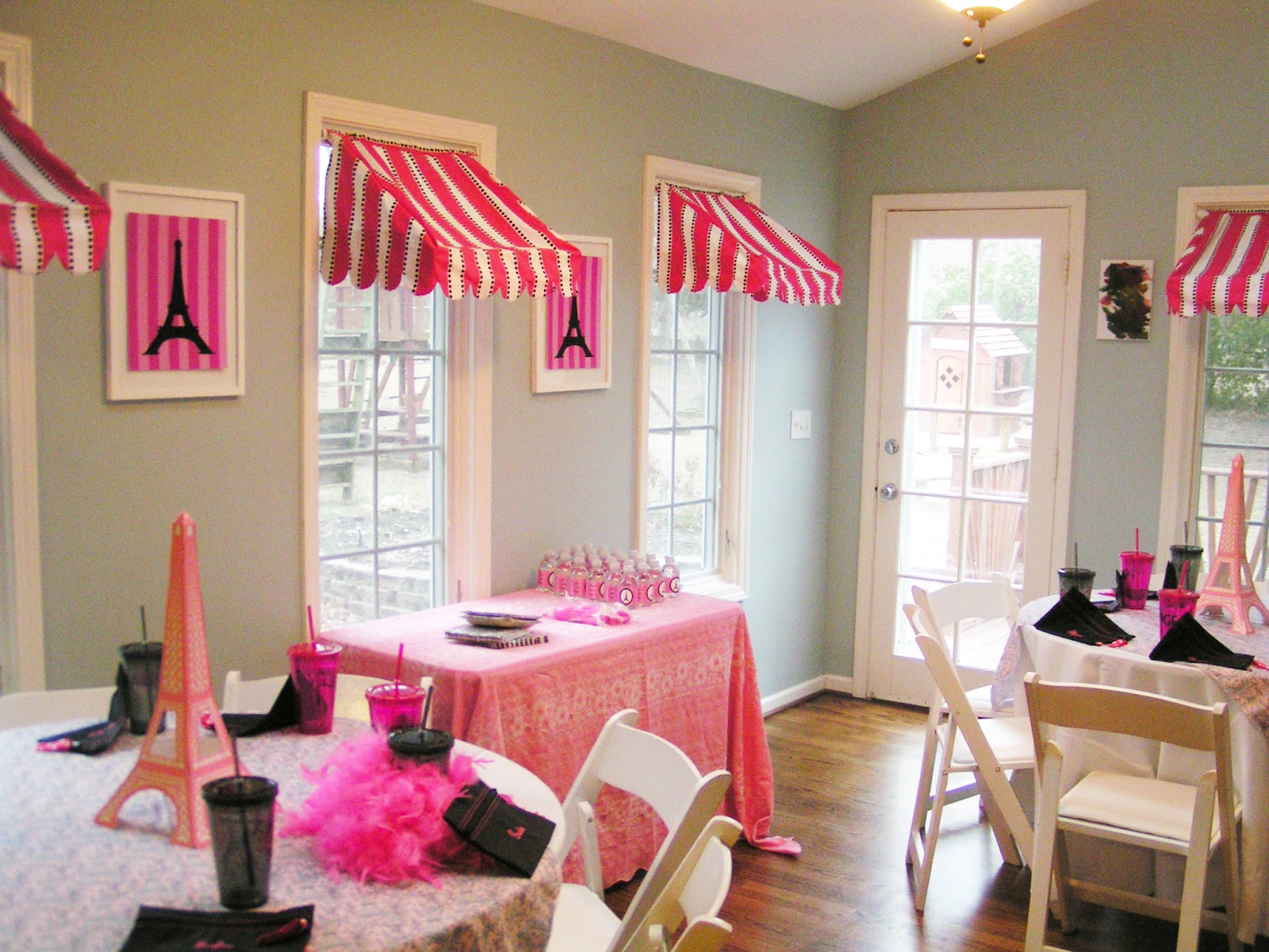 Three Pink Ducks: Paris Birthday Awning Tutorial