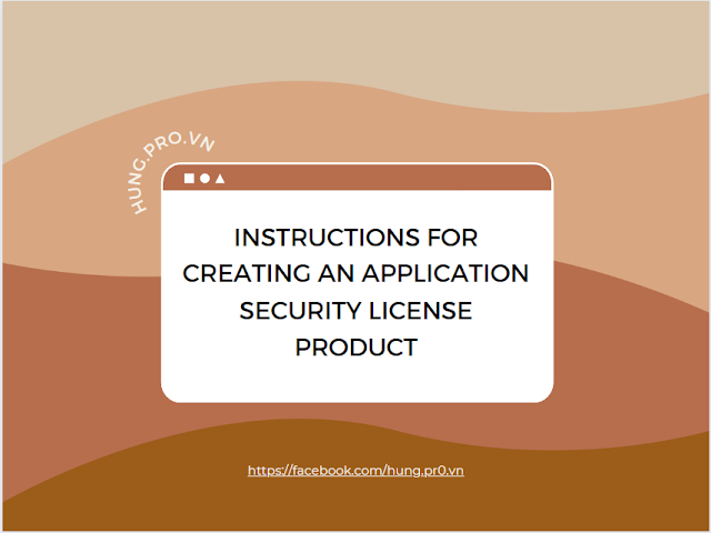 [VB.NET] INSTRUCTIONS FOR CREATING AN APPLICATION SECURITY LICENSE PRODUCT.