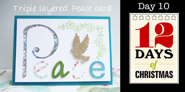 Triple layered Peace card by Hilary Milne for Silhouette Design UK