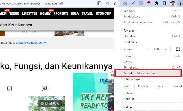 Cara Mencetak Halaman Website Tanpa Iklan di Google Chrome