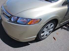 2008 Honda Civic with new fender, bumper and headlamp from Almost Everything Auto Body