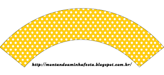 Yellow with Polka Dots Free Printable Party Kit. 