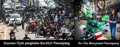 Perbedaaan Ojek Pangkalan dengan Gojek