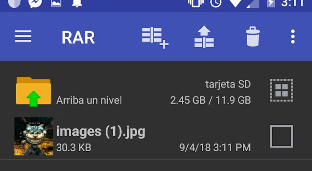 Abrir archivos rar en android paso 7