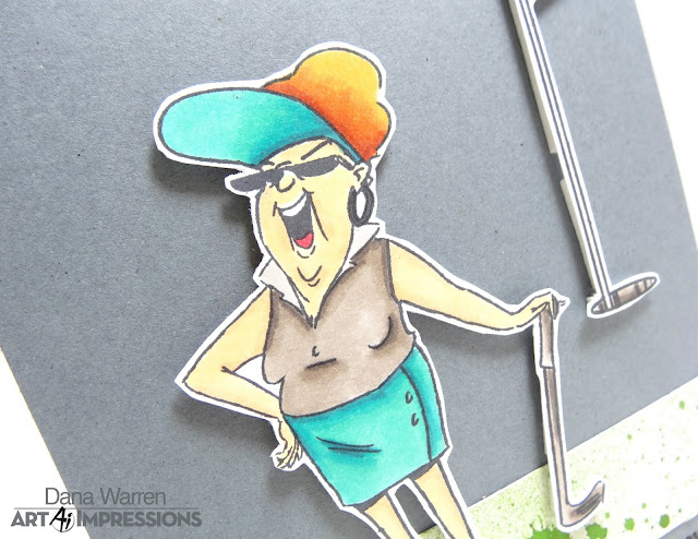 Dana Warren - Kraft Paper Stamps - Art Impressions - Par-Tee Golfers