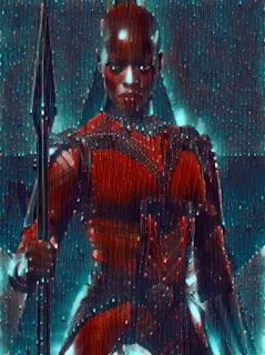 Ayo is a black, queer woman who is a skilled warrior