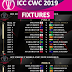 ICC CWC 2019 Fixtures