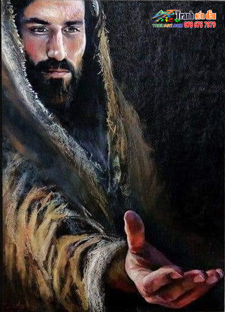 vẽ tranh sơn dầu chúa jesu