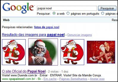 Papai Noel Mal no Google Search