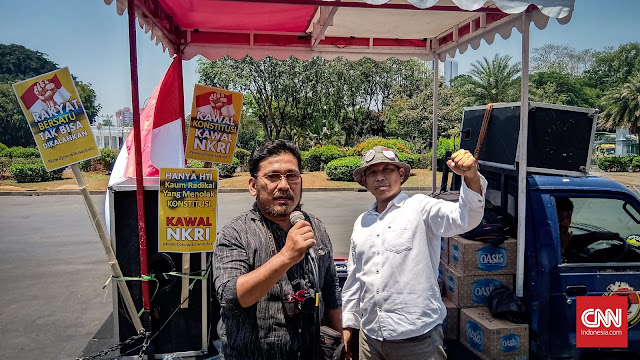 Aksi Dukung Jokowi Dihadiri Puluhan Orang