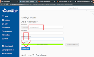 buat user database