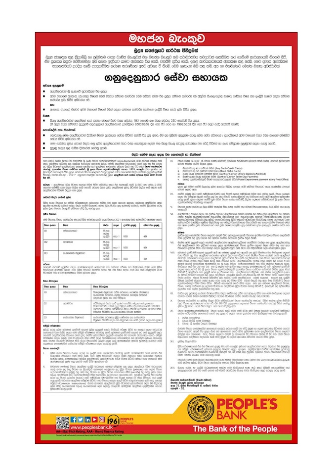 Customer Service Assistant – People’s Bank