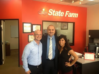 Aurelio Mattucci visits over 1,200 Torrance Business Owners in person. With Neal Bracewell of State Farm